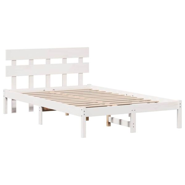 vidaXL Estructura de cama Blanco 140 x 190 cm Madera maciza de Pino