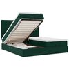 vidaXL Estructura de cama otomana colchones terciopelo verde oscuro