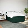 vidaXL Cama box spring con colch&oacute;n terciopelo verde oscuro 160x200 cm