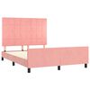 vidaXL Estructura de cama sin colchón terciopelo rosa 140x190 cm