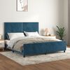 vidaXL Estructura de cama sin colch&oacute;n terciopelo azul oscuro 160x200cm