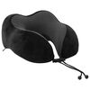vidaXL Almohada de viaje para el cuello Negro 27 x 26 x 14 cm
