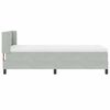 vidaXL Cama tipo Box Spring Gris Claro 200 x 90 cm Poli&eacute;ster
