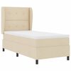 vidaXL Cama tipo Box Spring con colch&oacute;n Crema 80 x 200 cm tela