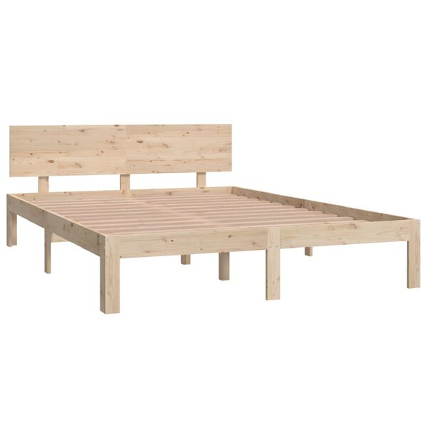 vidaXL Estructura de cama sin colchón madera maciza de pino 140x200 cm