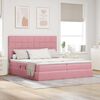 vidaXL Cama con almacenamiento Rosa 180 x 200 cm Terciopelo