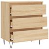 vidaXL Aparador de madera contrachapada roble Sonoma 60x35x70 cm