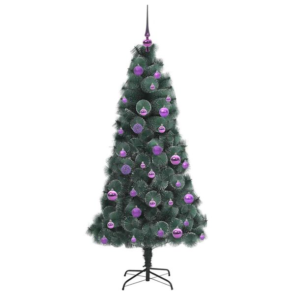 vidaXL &Aacute;rbol de Navidad Artificial Preiluminado con Set de Bolas Verde