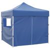 vidaXL Cenador plegable azul con 4 paredes 3x3 m