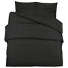 vidaXL Juego de funda n&oacute;rdica algod&oacute;n negro 200x200 cm