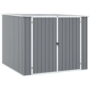 vidaXL Cobertizo de jard&iacute;n acero galvanizado gris 195x198x159 cm