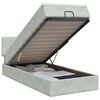 vidaXL Cama otomana con colch&oacute;n Gris Claro 100 x 200 cm Terciopelo