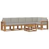 vidaXL Conjunto de sof&aacute;s de exterior 7 uds. Gris Natural y Claro