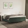 vidaXL Estructura Estructura de cama con somier terciopelo verde oscuro 160x200 cm