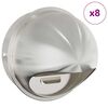 vidaXL Rejillas de ventilaci&oacute;n de aire 8 pcs Plateado 200 mm