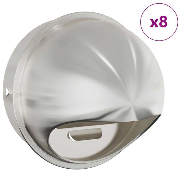 vidaXL Rejillas de ventilaci&oacute;n de aire 8 pcs Plateado 200 mm