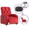 vidaXL Sill&oacute;n de masaje reclinable el&eacute;ctrico de cuero artificial rojo