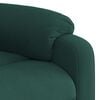 vidaXL Sill&oacute;n reclinable de masaje elevable terciopelo verde oscuro