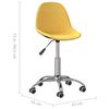 vidaXL Sillas de comedor giratorias 4 unidades tela amarillo