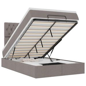 vidaXL Estructura de cama otomana colch&oacute;n tela topo 120x190 cm