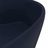 vidaXL Lavabo lujo con rebosadero cer&aacute;mica azul oscuro mate 36x13 cm