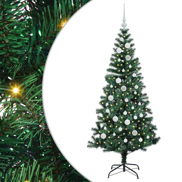 vidaXL &Aacute;rbol de Navidad Artificial Preiluminado Verde 150 cm