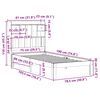vidaXL Cama con estanter&iacute;a sin colch&oacute;n madera maciza blanca 75x190 cm