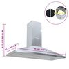vidaXL Campana extractora de acero inoxidable 90 cm