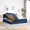 vidaXL Cama con almacenamiento Azul 180 x 200 cm Cuero sint&eacute;tico