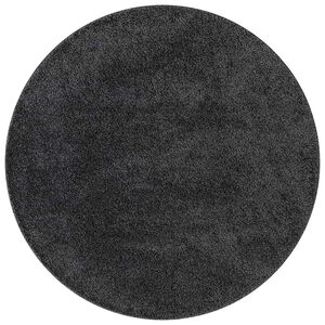 vidaXL Alfombra Shaggy Antideslizante Gris oscuro 160 x 160 cm PP
