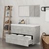 vidaXL Conjunto de muebles de ba&ntilde;o 3 piezas gris hormig&oacute;n
