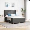 vidaXL Cama con Somier y Colch&oacute;n Gris Oscuro 90x190 cm de Tela tela