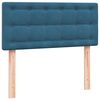 vidaXL Cama box spring con colch&oacute;n y LED terciopelo azul oscuro 100x210 cm