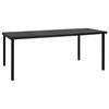 vidaXL Mesa de jard&iacute;n de acero negra 190x90x74 cm