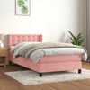 vidaXL Cama box spring con colch&oacute;n terciopelo rosa 80x200 cm