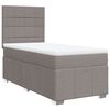 vidaXL Cama box spring con colch&oacute;n tela gris taupe 100x200 cm
