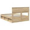 vidaXL Estructura de cama Sonoma 160 x 200 cm Madera de pino macizo