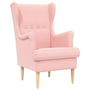 vidaXL Sill&oacute;n Rosa Boucl&eacute;