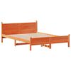vidaXL Cama sin colch&oacute;n madera maciza de pino marr&oacute;n cera 140x190 cm