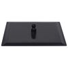 vidaXL Cabezal ducha efecto lluvia acero inox cuadrado negro 40x40 cm