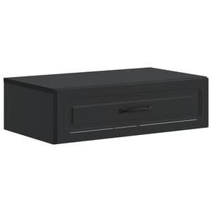 vidaXL Mesa Lateral Montada en la Pared Negro 59 x 34,5 x 17 cm