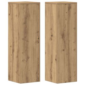 vidaXL Soportes de plantas 2 uds madera roble artisian 25x25x80 cm