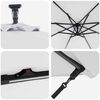 vidaXL Parasol de cantilever tipo plátano Arena 294 x 294 x 248 cm
