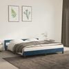 vidaXL Estructura de cama sin colch&oacute;n terciopelo azul oscuro 180x200cm