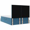 vidaXL Cama con almacenamiento y LED con LED Azul Oscuro 140 x 190 cm