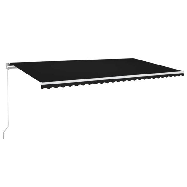 vidaXL Toldo retr&aacute;ctil manual con LED gris antracita 600x350 cm