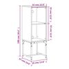 vidaXL Armario auxiliar con puerta de vidrio roble ahumado 35x37x100cm