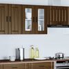 vidaXL Armario de pared para cocina puerta cristal Porto roble marr&oacute;n