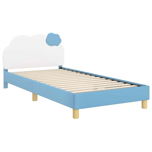 vidaXL Estructura de cama con cabecera Azul 80 x 200 cm PU
