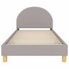 vidaXL Cama para ni&ntilde;os con cabecero Gris Claro 90 x 200 cm